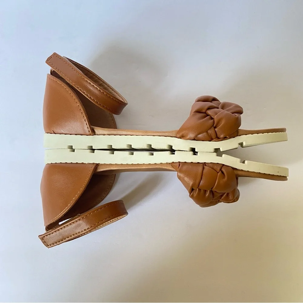 Tahari Braided Brown Sandal Kids Size 2